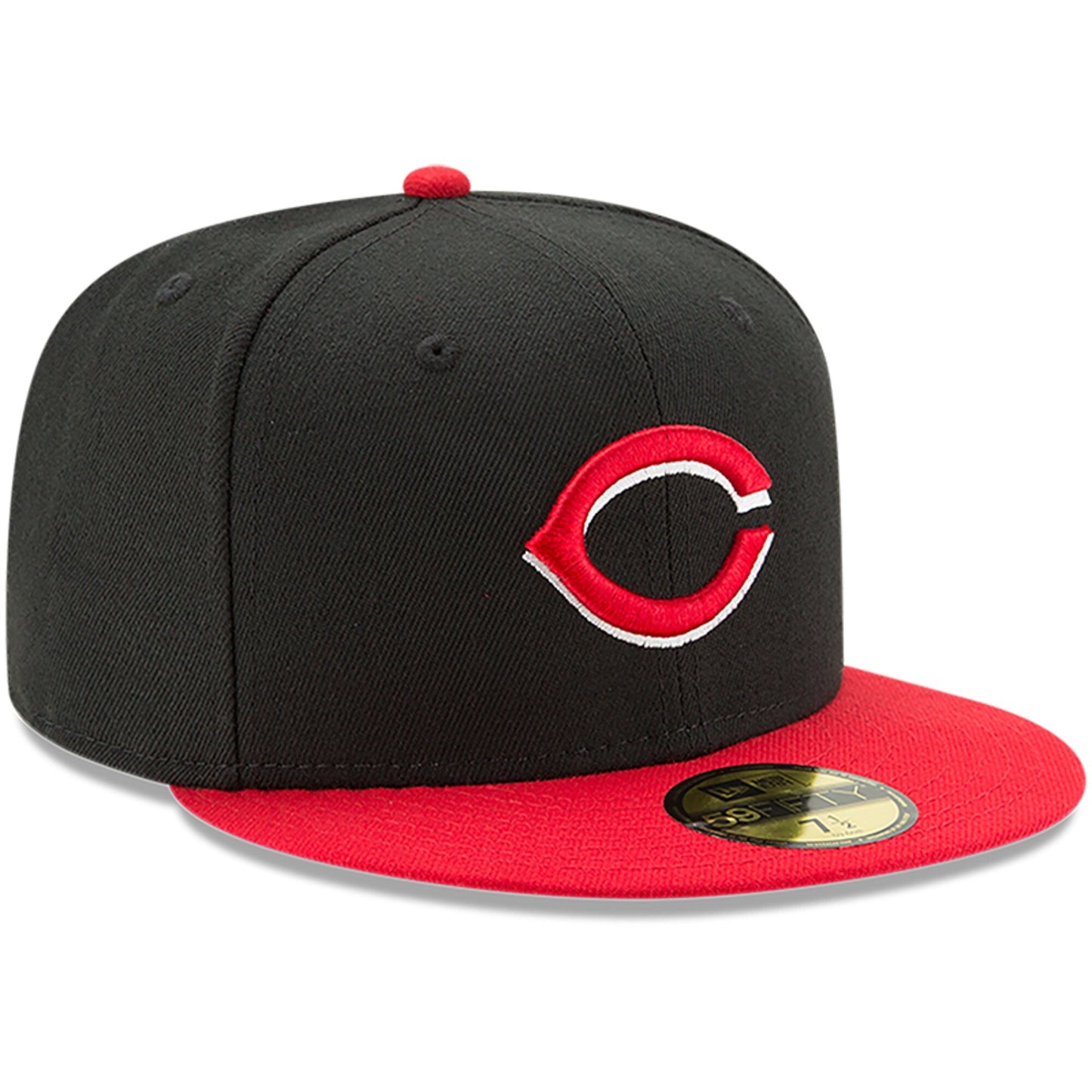 Men's Cincinnati Reds New Era Black/Red Alternate Authentic Collection On-Field 59FIFTY Fitted Hat Official Team Hat Sports Fan Cap