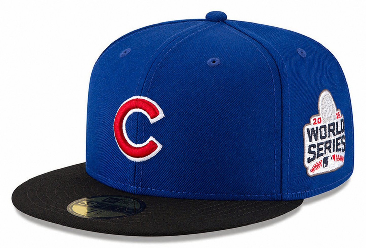 Chicago Cubs New Era 2016 World Series Wool 2 Tone Royal/Black 59FIFTY Fitted Hat Official Team Hat Sports Fan Cap