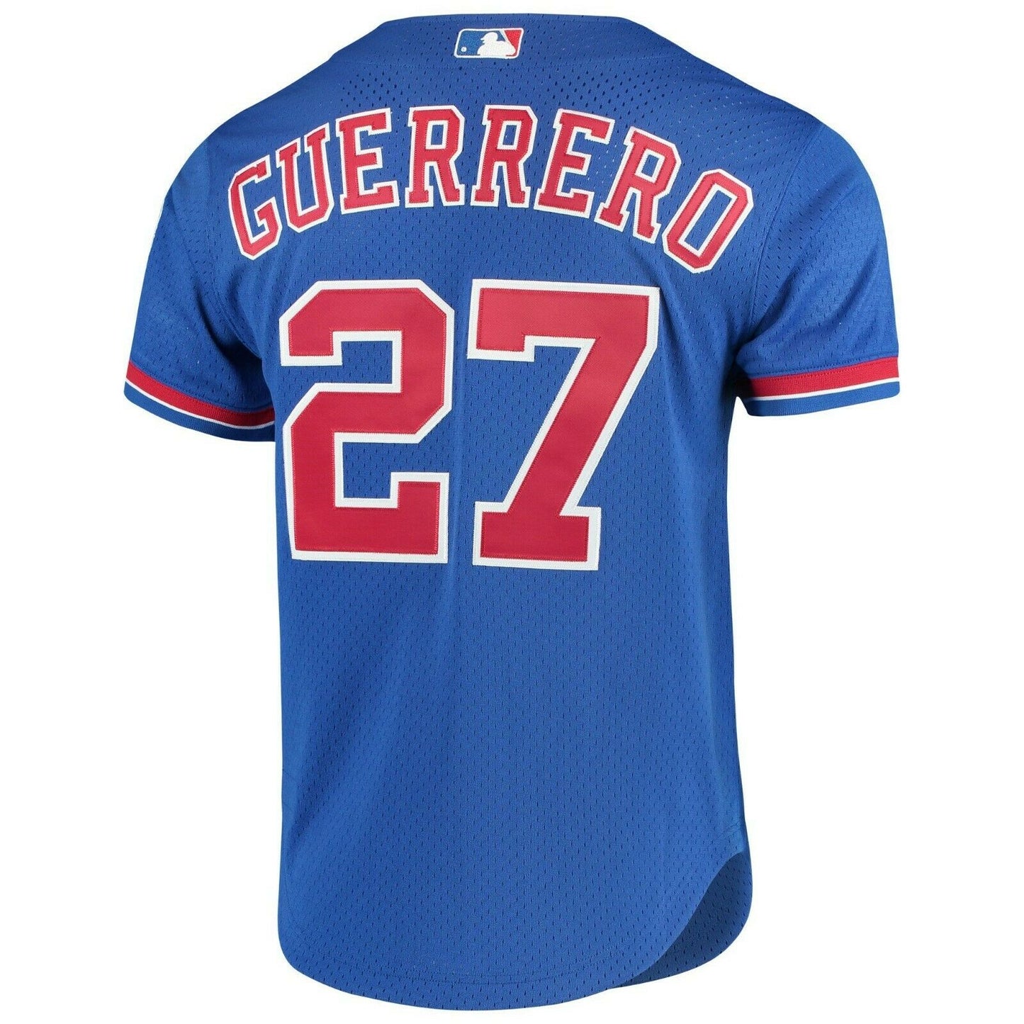 Men's Montreal Expos Vladimir Guerrero Mitchell & Ness Royal 2002 Authentic Cooperstown Collection Mesh Batting Practice Jersey Official Team Jersey Sports Fan Apparel