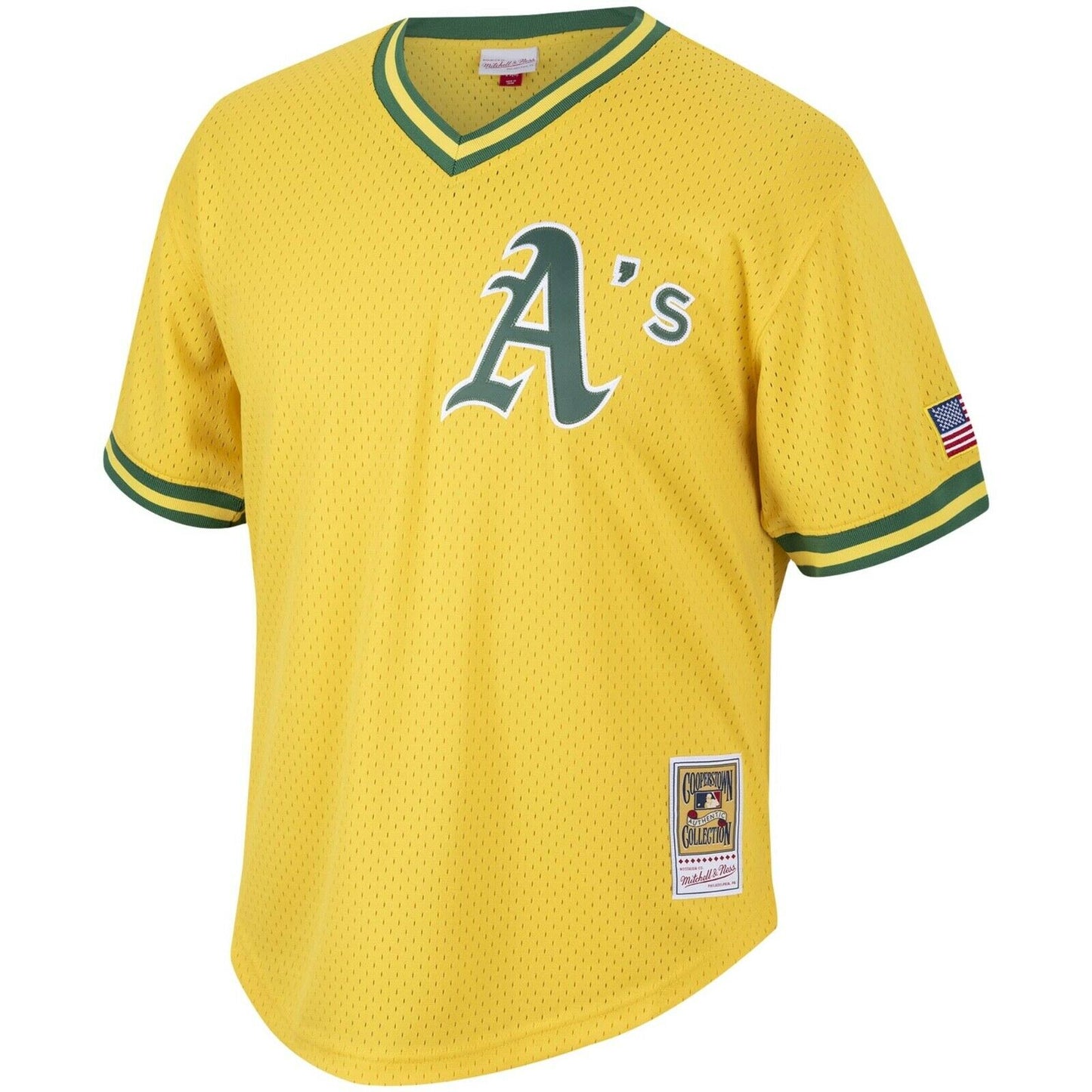 Mitchell & Ness Oakland Athletics Mark McGwire 1990 Cooperstown Collection Authentic Practice Jersey - Yellow Official Team Jersey Sports Fan Apparel