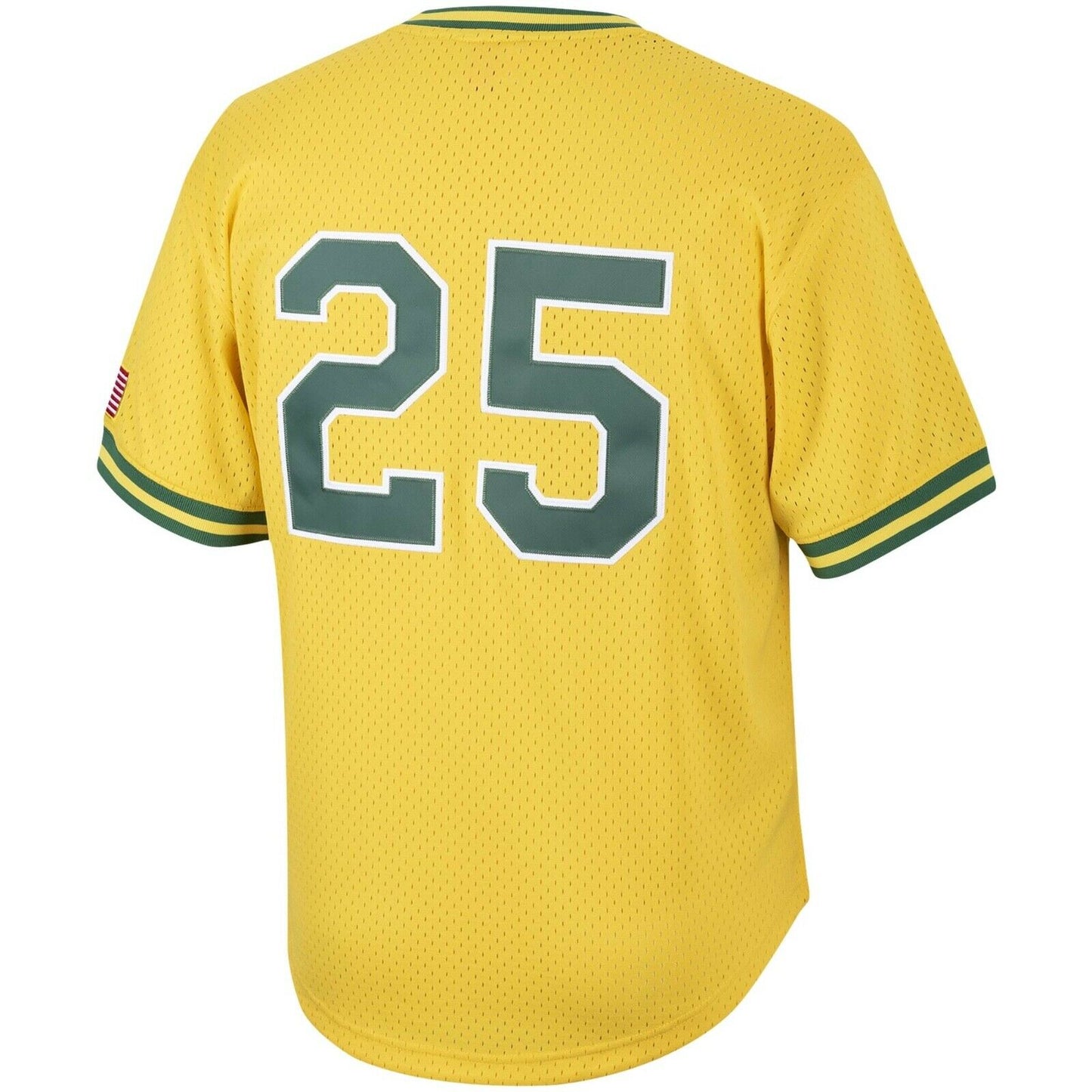 Mitchell & Ness Oakland Athletics Mark McGwire 1990 Cooperstown Collection Authentic Practice Jersey - Yellow Official Team Jersey Sports Fan Apparel