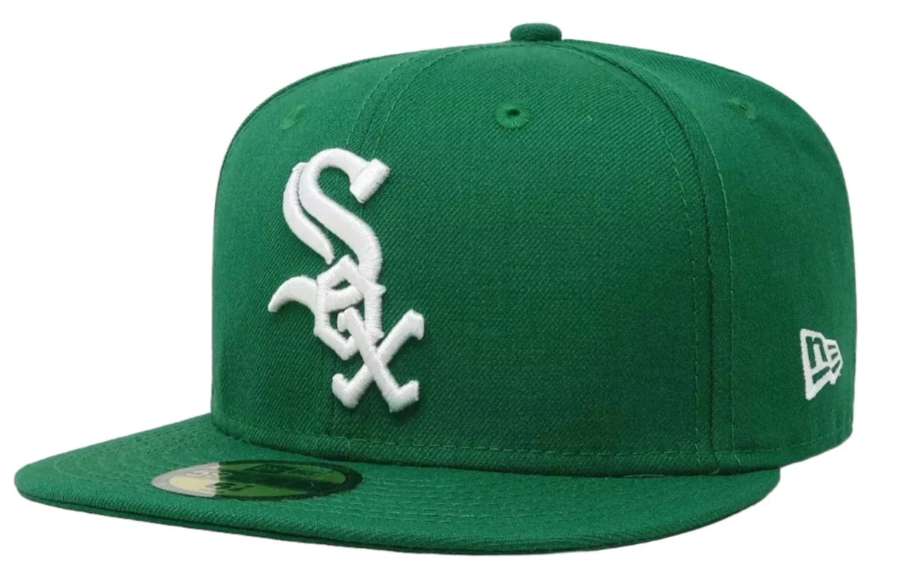 Chicago White Sox New Era Kelly Green Halfway To St. Patrick's Day 59FIFTY Fitted Hat Official Team Hat Sports Fan Cap