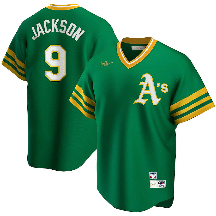 Reggie Jackson Oakland Athletics Nike Cooperstown Collection Player Jersey - Green Official Team Jersey Sports Fan Apparel