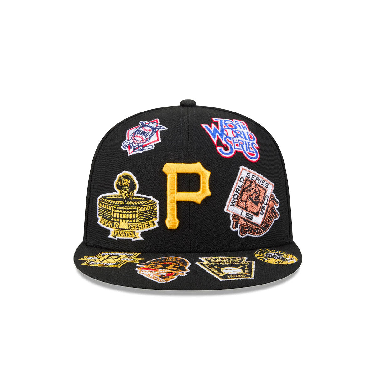 Pittsburgh Pirates MLB All Over Patch 59FIFTY New Era Official Team Hat Sports Fan Cap