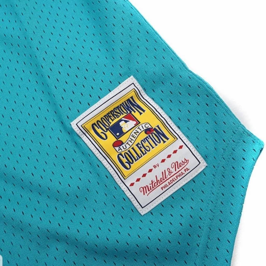 Men's Florida Marlins Andre Dawson 1995 Mitchell & Ness Teal Fashion Cooperstown Collection Mesh Batting Practice Jersey Official Team Jersey Sports Fan Apparel