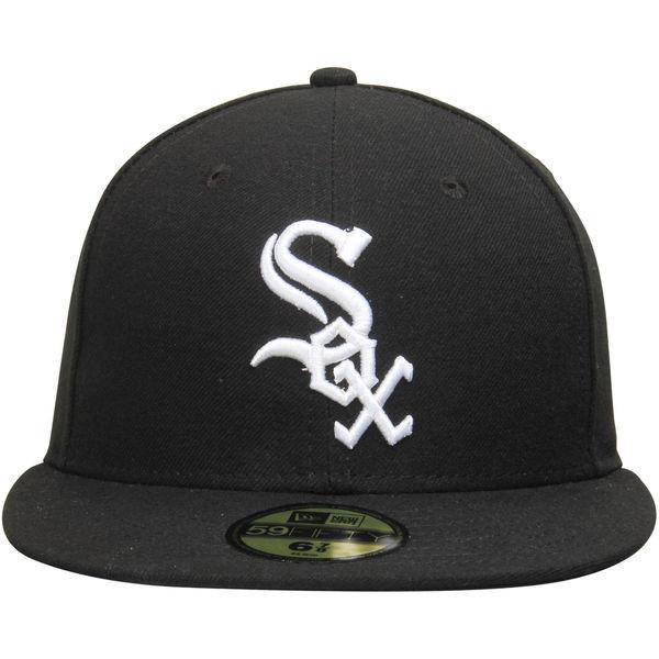 Men's Chicago White Sox New Era Black Game Authentic Collection On-Field 59FIFTY Fitted Hat Official Team Hat Sports Fan Cap