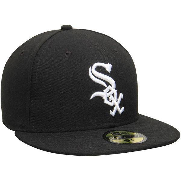 Men's Chicago White Sox New Era Black Game Authentic Collection On-Field 59FIFTY Fitted Hat Official Team Hat Sports Fan Cap