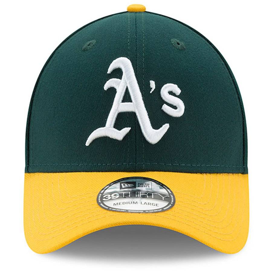 Men's Oakland Athletics New Era Green/Yellow MLB Team Classic 39THIRTY Flex Hat Official Team Hat Sports Fan Cap