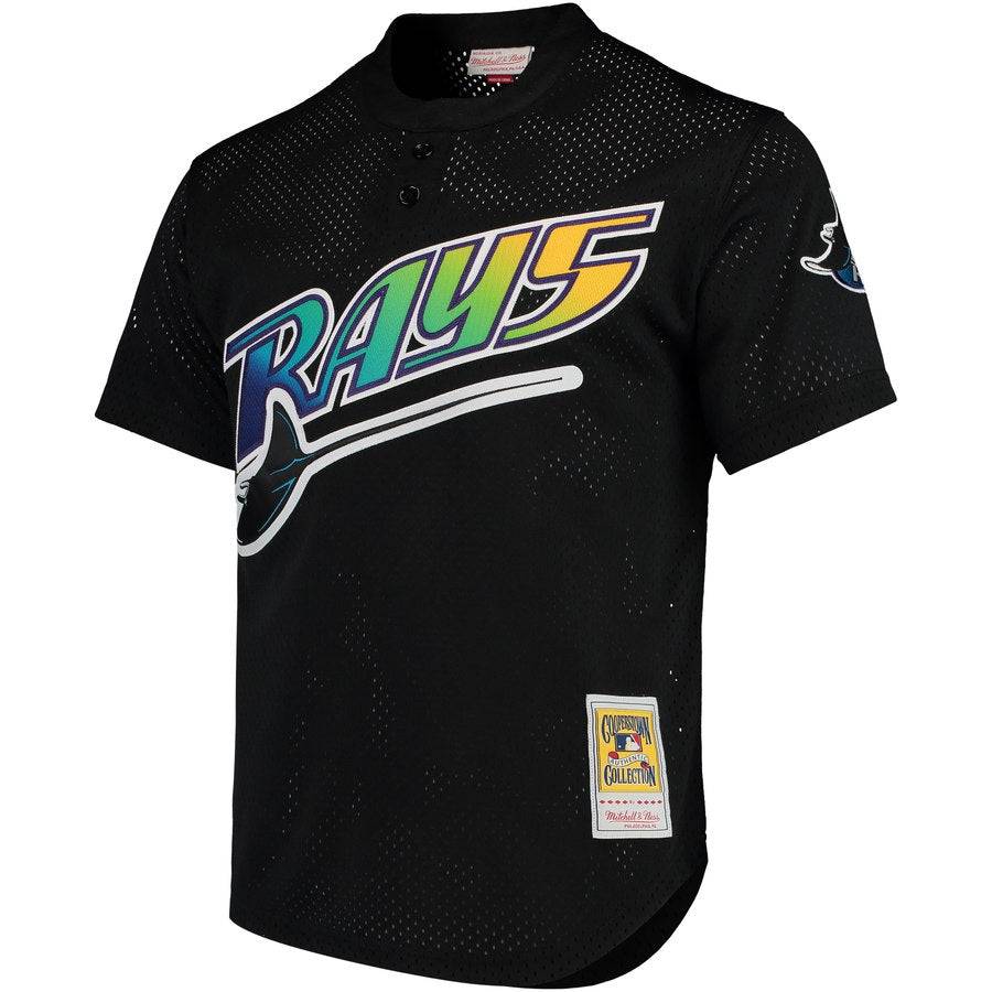 Men's Tampa Bay Devil Rays Wade Boggs Mitchell & Ness Black Cooperstown 1998 Mesh Batting Practice Jersey Official Team Jersey Sports Fan Apparel