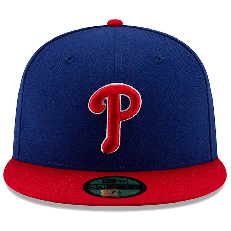 Mens New Era MLB Philadelphia Phillies Authentic On Field Alternate 59FIFTY Hat Official Team Hat Sports Fan Cap