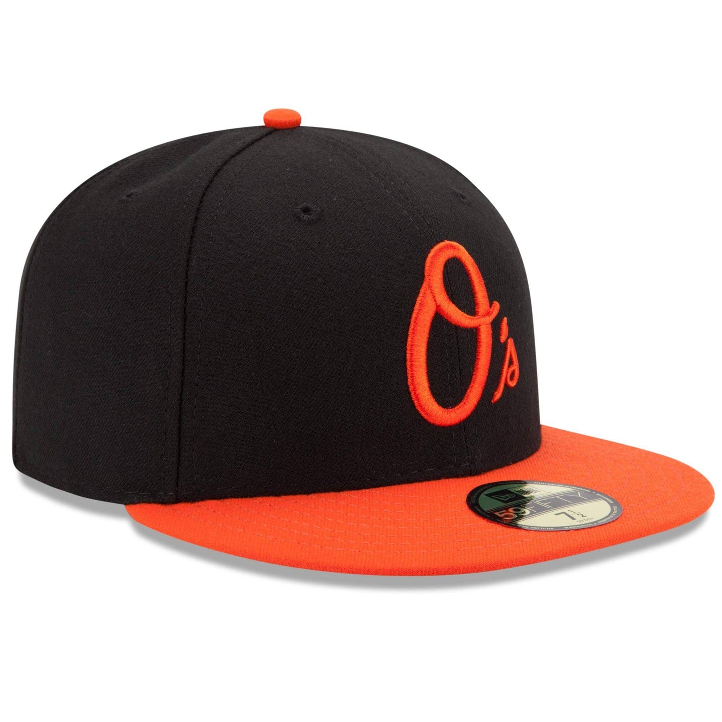 Men's Baltimore Orioles New Era Black/Orange Alternate Authentic Collection On Field 59FIFTY Performance Fitted Hat Official Team Hat Sports Fan Cap