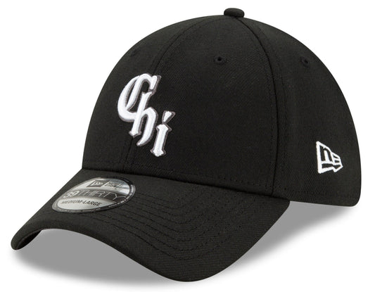 Men's Chicago White Sox New Era Black City Connect 39THIRTY Flex Hat Official Team Hat Sports Fan Cap