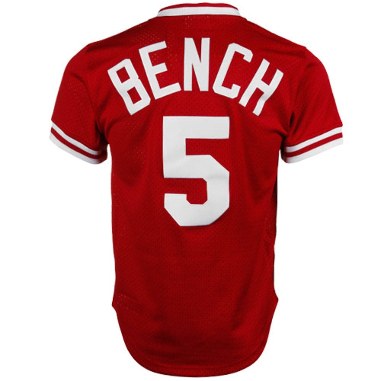 Men's Cincinnati Reds Johnny Bench Mitchell & Ness Red 1983 Authentic Cooperstown Collection Mesh Batting Practice Jersey Official Team Jersey Sports Fan Apparel