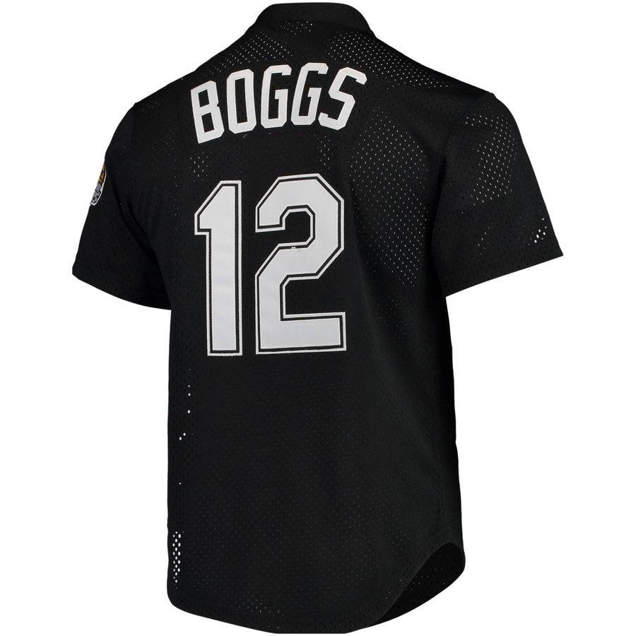 Men's Tampa Bay Devil Rays Wade Boggs Mitchell & Ness Black Cooperstown 1998 Mesh Batting Practice Jersey Official Team Jersey Sports Fan Apparel