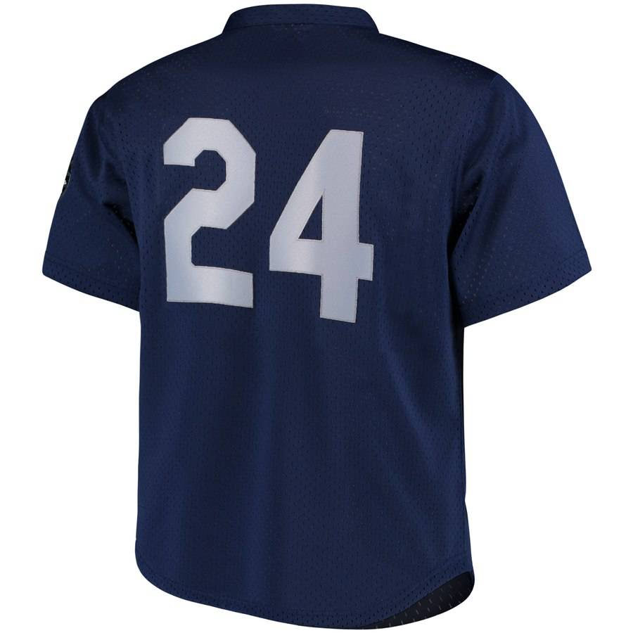Men's Seattle Mariners Ken Griffey Jr. 1995 Mitchell & Ness Navy Cooperstown Collection Mesh Batting Practice Jersey Official Team Jersey Sports Fan Apparel