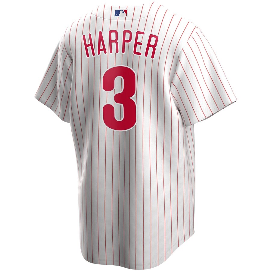 Men's Philadelphia Phillies Bryce Harper Nike White Home Replica Player Jersey Official Team Jersey Sports Fan Apparel