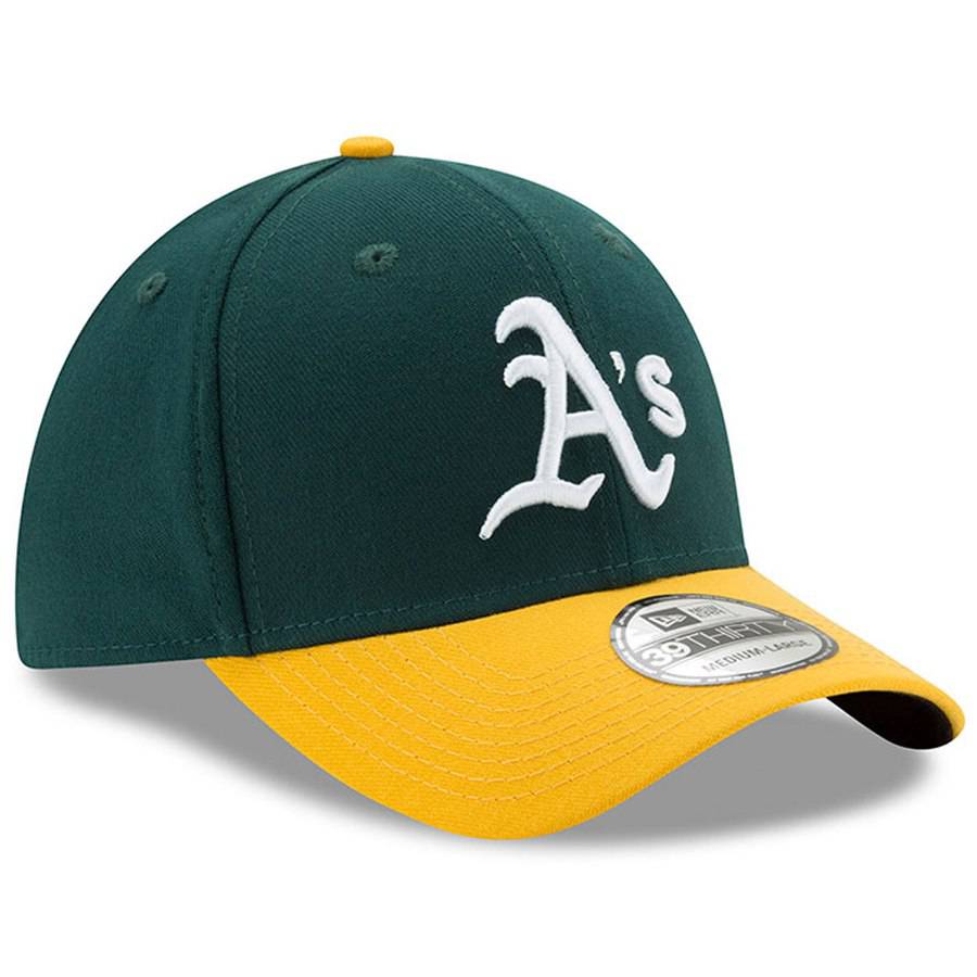 Men's Oakland Athletics New Era Green/Yellow MLB Team Classic 39THIRTY Flex Hat Official Team Hat Sports Fan Cap