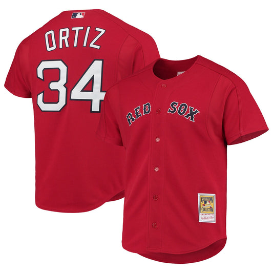 Men's David Ortiz Boston Red Sox 2004 Authentic Batting Practice Jersey By Mitchell And Ness Official Team Jersey Sports Fan Apparel