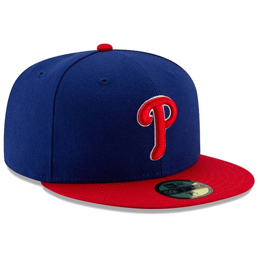 Mens New Era MLB Philadelphia Phillies Authentic On Field Alternate 59FIFTY Hat Official Team Hat Sports Fan Cap