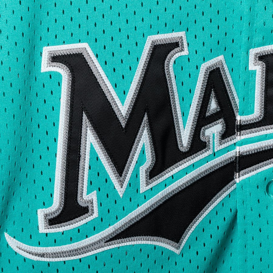 Men's Florida Marlins Andre Dawson 1995 Mitchell & Ness Teal Fashion Cooperstown Collection Mesh Batting Practice Jersey Official Team Jersey Sports Fan Apparel