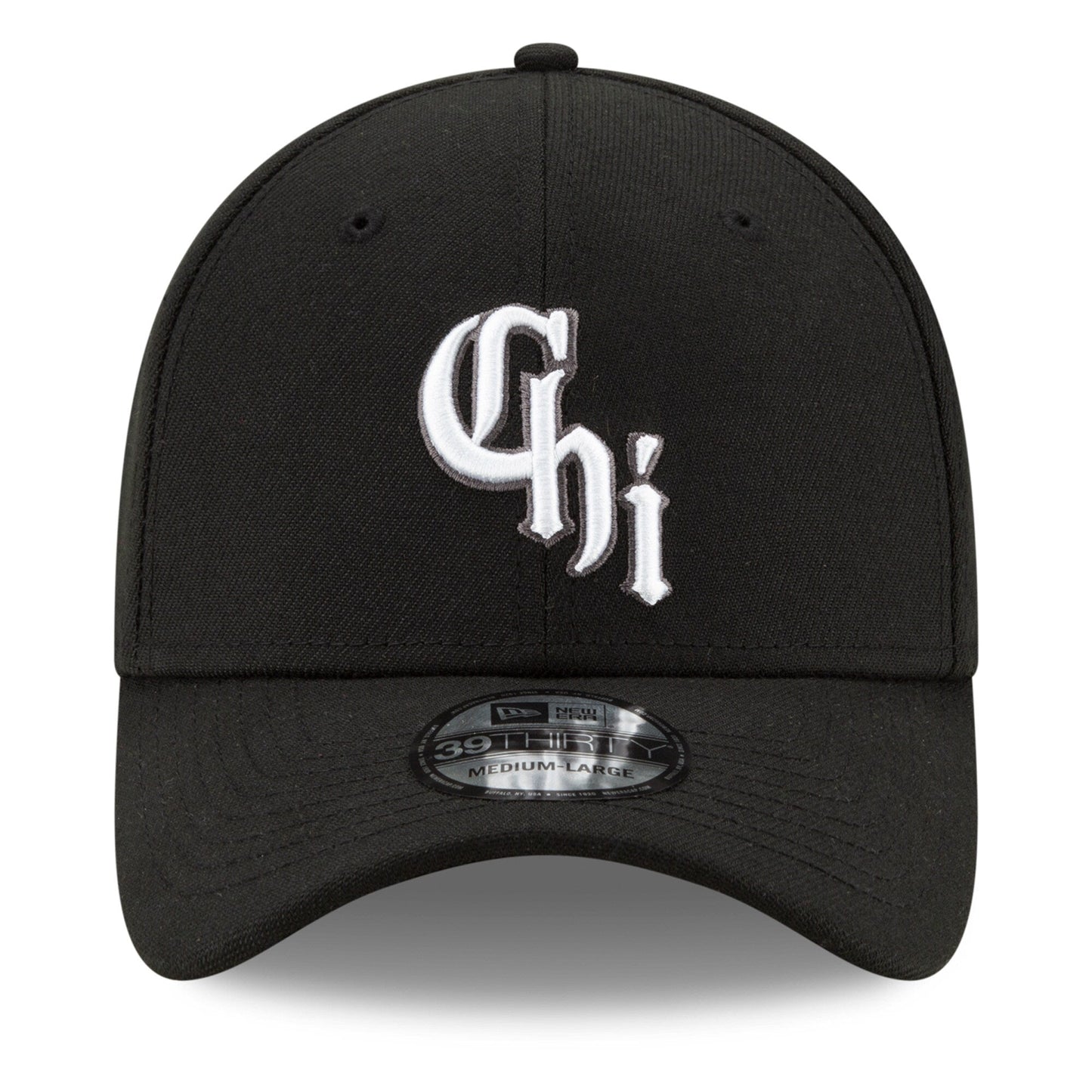 Men's Chicago White Sox New Era Black City Connect 39THIRTY Flex Hat Official Team Hat Sports Fan Cap