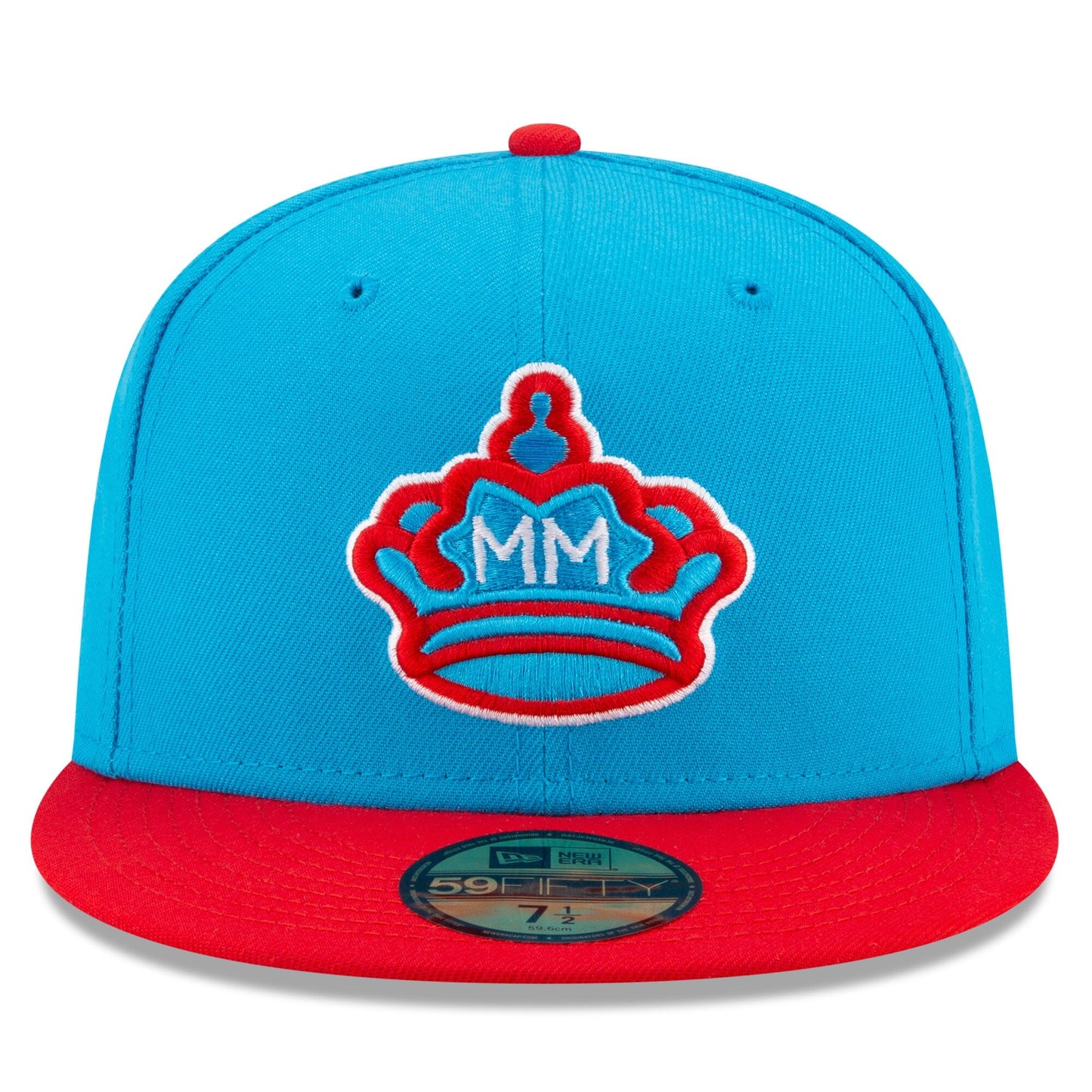 Men's Miami Marlins New Era Blue/Red 2021 City Connect 59FIFTY Fitted Hat Official Team Hat Sports Fan Cap