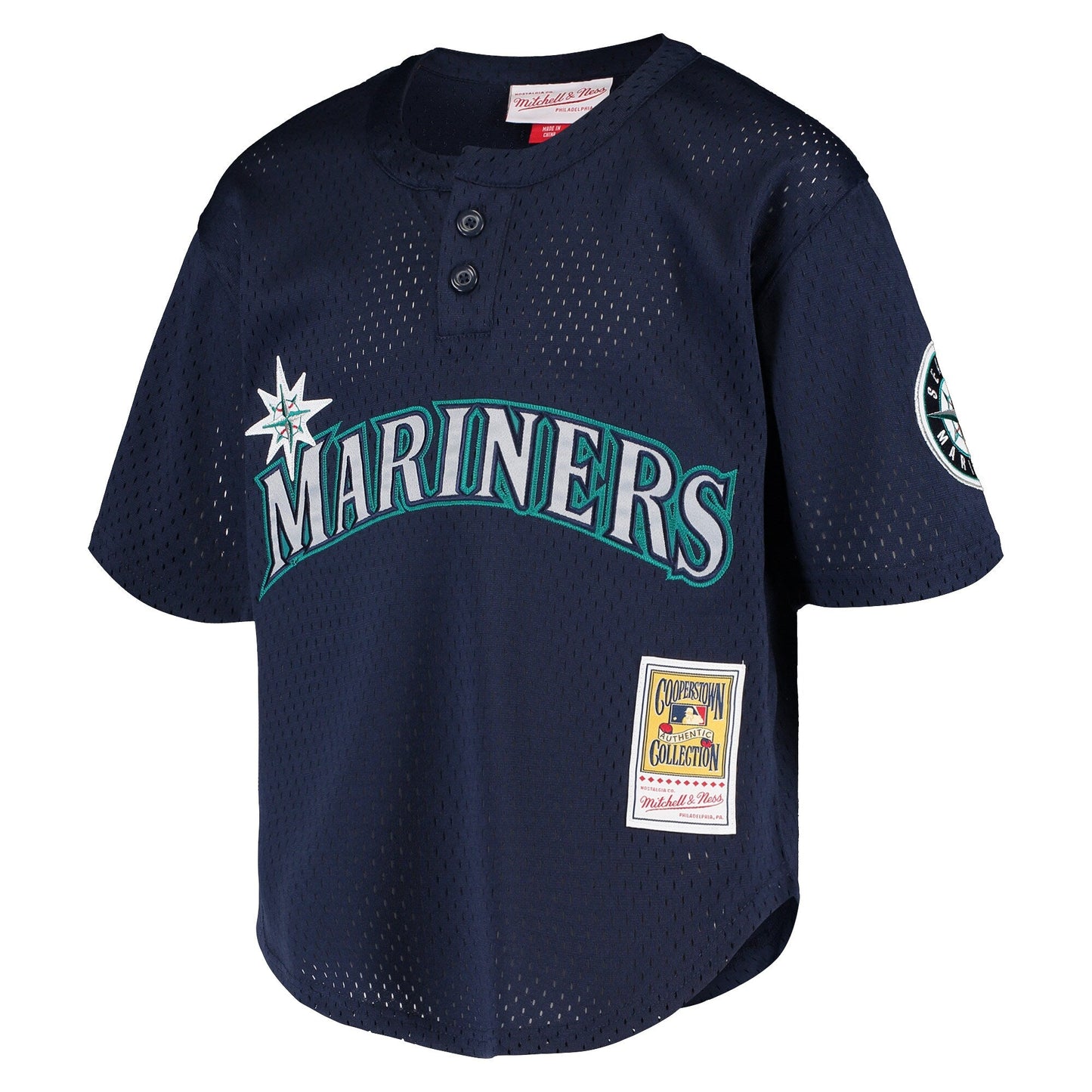 Youth Seattle Mariners Ken Griffey Jr. Mitchell & Ness Navy Cooperstown Collection Mesh Batting Practice Jersey Official Team Jersey Sports Fan Apparel
