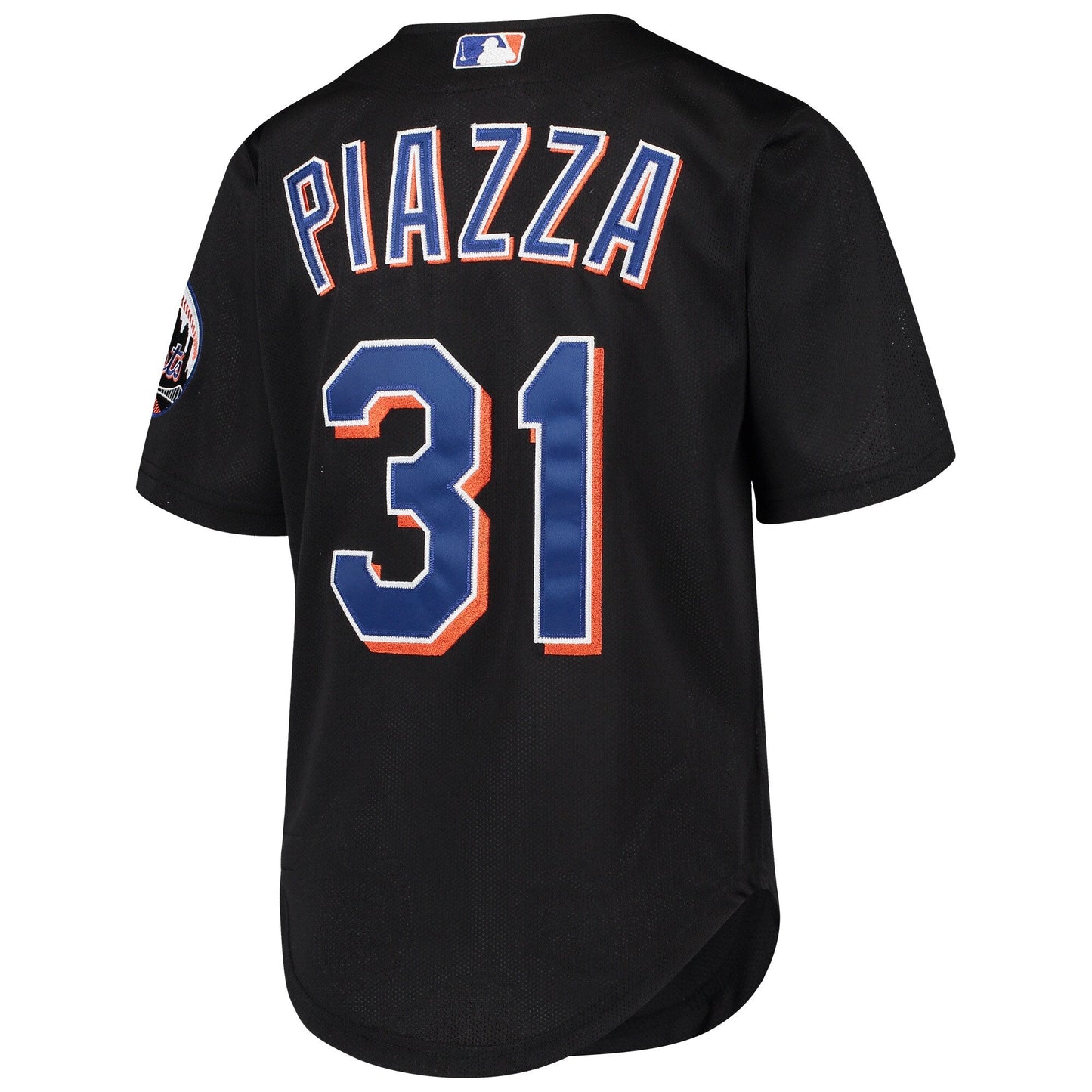 Youth New York Mets Mike Piazza Mitchell & Ness Black Cooperstown Collection Batting Practice Jersey Official Team Jersey Sports Fan Apparel