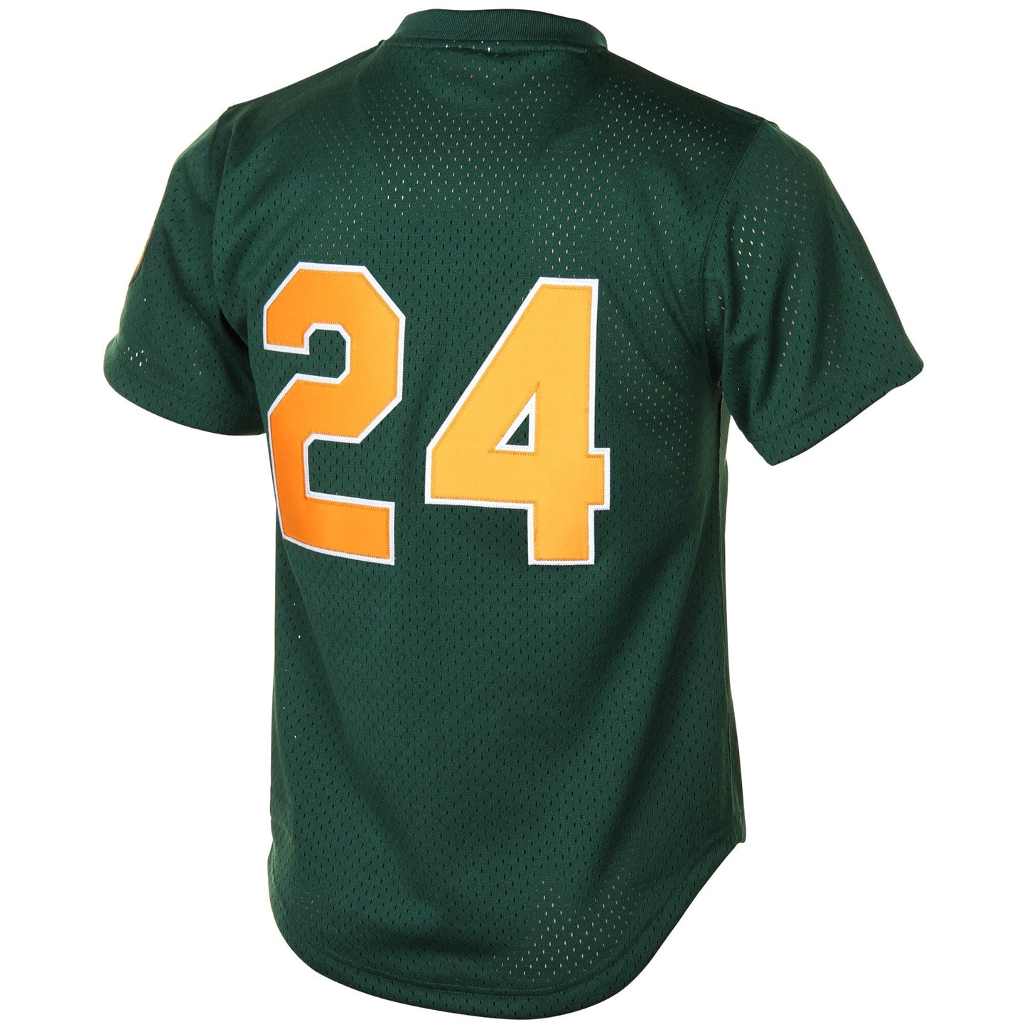 Men's Oakland Athletics Rickey Henderson 1998 Mitchell & Ness Green Cooperstown 1987 Mesh Batting Practice Jersey Official Team Jersey Sports Fan Apparel