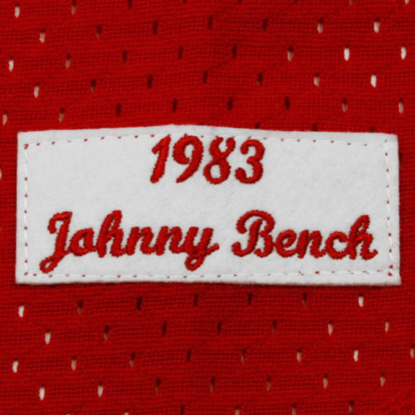 Men's Cincinnati Reds Johnny Bench Mitchell & Ness Red 1983 Authentic Cooperstown Collection Mesh Batting Practice Jersey Official Team Jersey Sports Fan Apparel