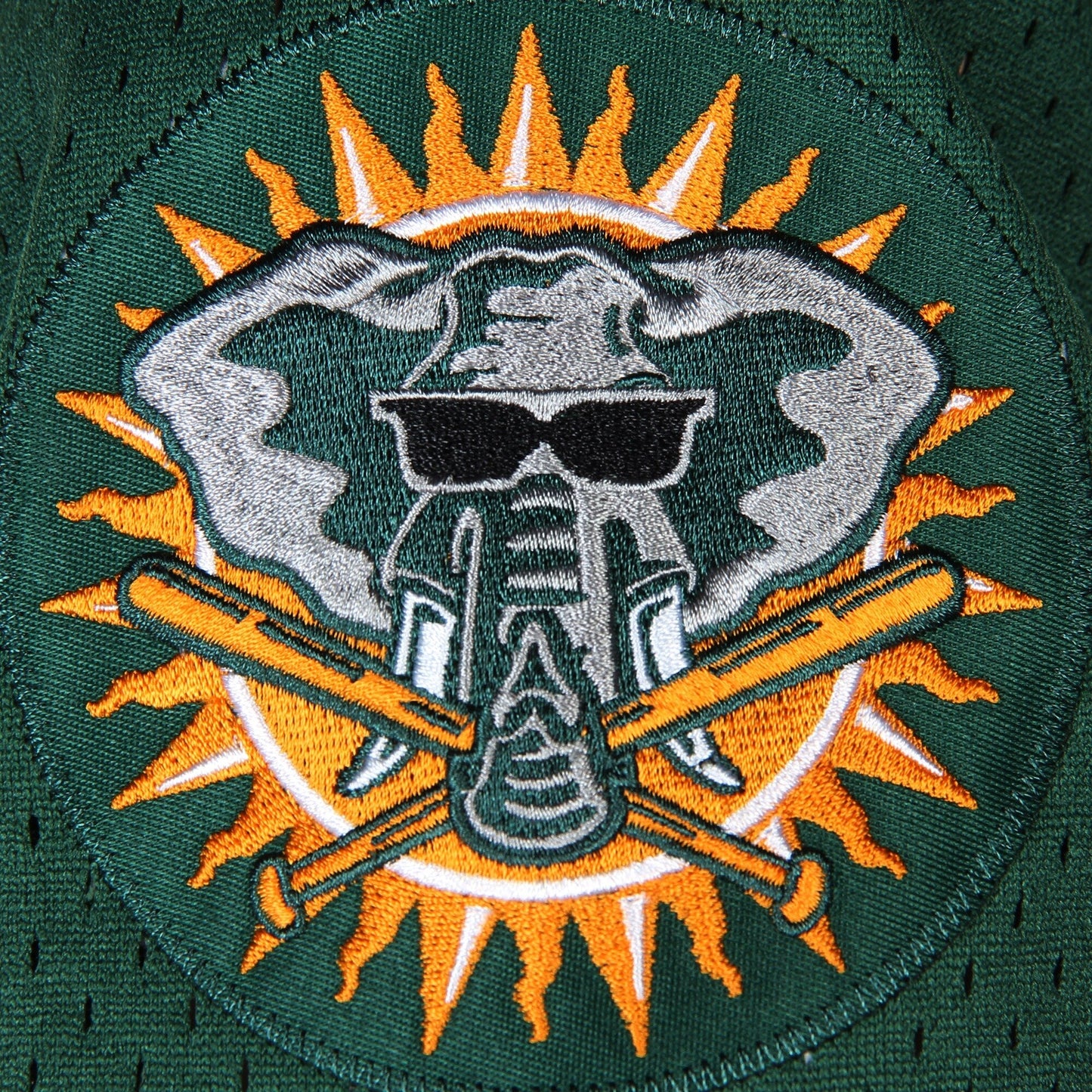 Men's Oakland Athletics Rickey Henderson 1998 Mitchell & Ness Green Cooperstown 1987 Mesh Batting Practice Jersey Official Team Jersey Sports Fan Apparel