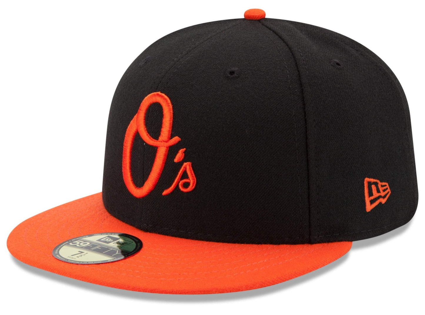 Men's Baltimore Orioles New Era Black/Orange Alternate Authentic Collection On Field 59FIFTY Performance Fitted Hat Official Team Hat Sports Fan Cap