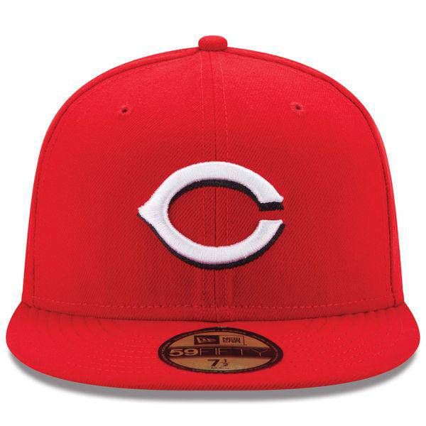 Men's Cincinnati Reds New Era Red Home Authentic Collection On-Field 59FIFTY Fitted Hat Official Team Hat Sports Fan Cap