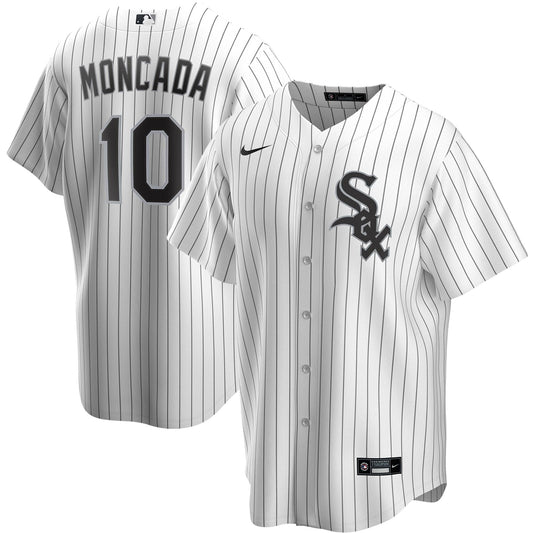 NIKE Men's Yoan Moncada Chicago White Sox White Home Replica Jersey Official Team Jersey Sports Fan Apparel