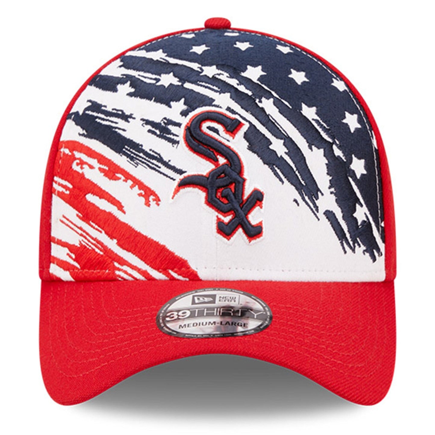 Men's Chicago White Sox New Era Red 2022 4th of July 39THIRTY Flex Hat Official Team Hat Sports Fan Cap