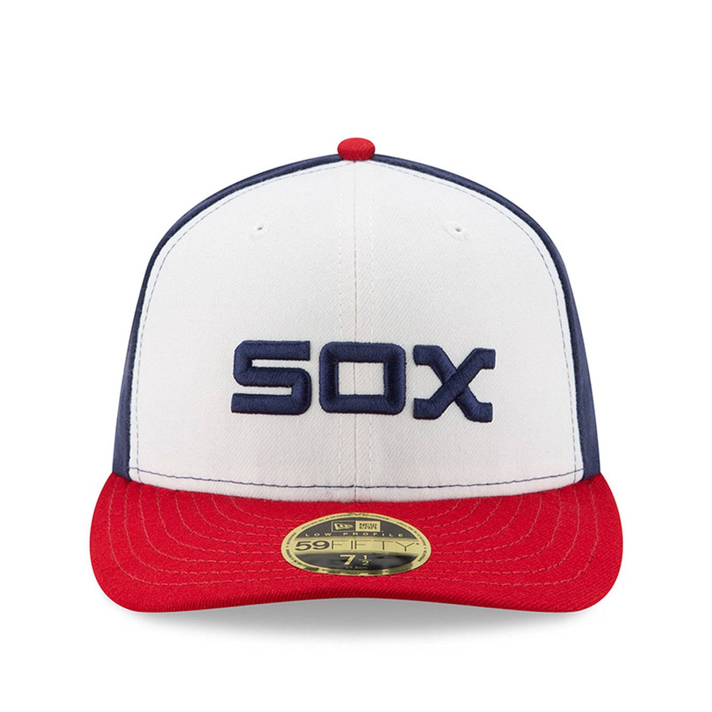 Men's Chicago White Sox New Era White/Red Alternate Authentic Collection On-Field Low Profile 59FIFTY Fitted Hat Official Team Hat Sports Fan Cap