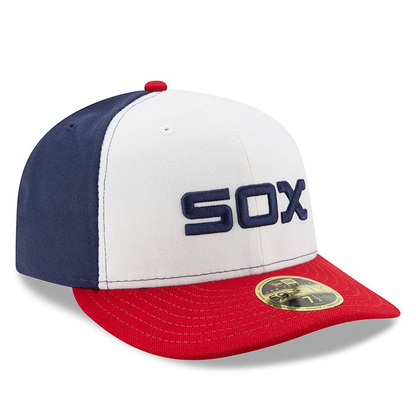 Men's Chicago White Sox New Era White/Red Alternate Authentic Collection On-Field Low Profile 59FIFTY Fitted Hat Official Team Hat Sports Fan Cap