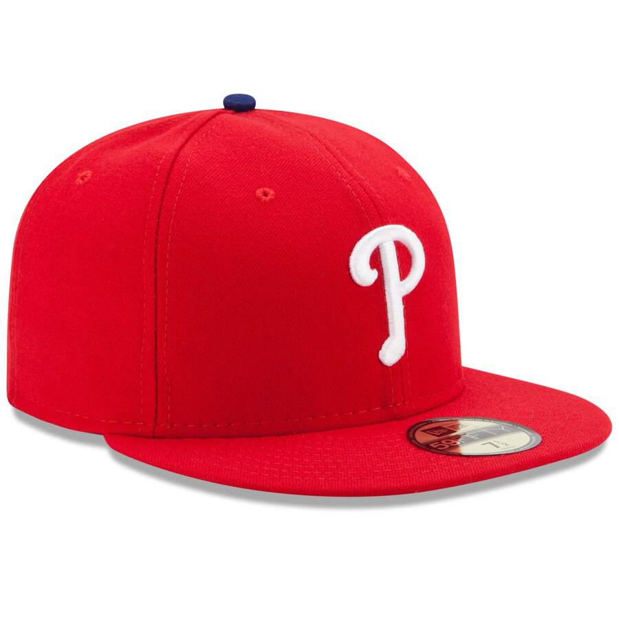 Men's Philadelphia Phillies Authentic Collection On-Field 59FIFTY Fitted Hat Official Team Hat Sports Fan Cap