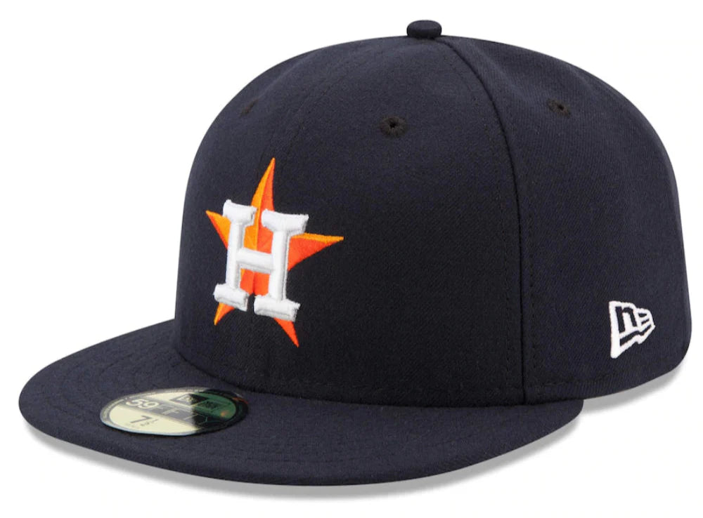 Men's Houston Astros New Era Navy Home Authentic Collection On Field 59FIFTY Fitted Hat Official Team Hat Sports Fan Cap