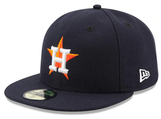 Men's Houston Astros New Era Navy Home Authentic Collection On Field 59FIFTY Fitted Hat Official Team Hat Sports Fan Cap