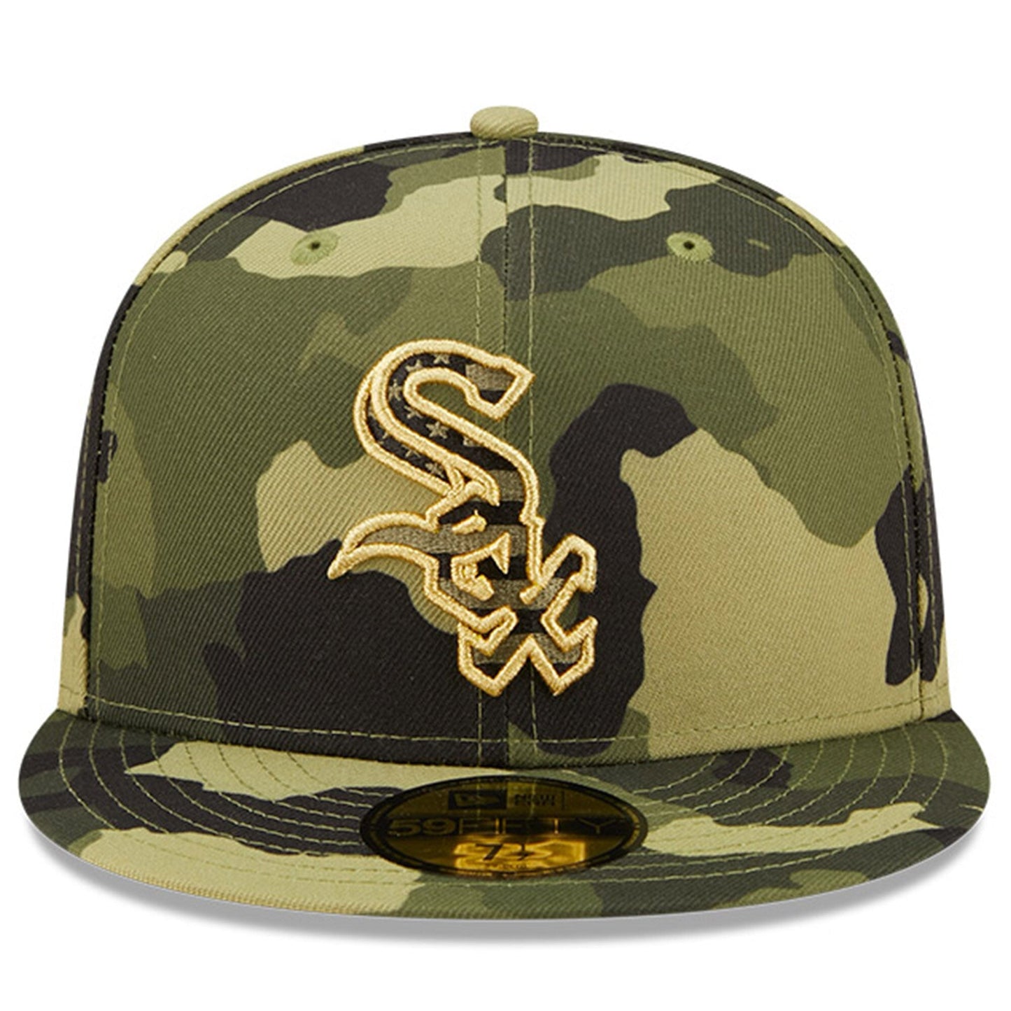 Chicago White Sox New Era 2022 MLB Armed Forces Day On-Field 59FIFTY Fitted Hat - Camo Official Team Hat Sports Fan Cap