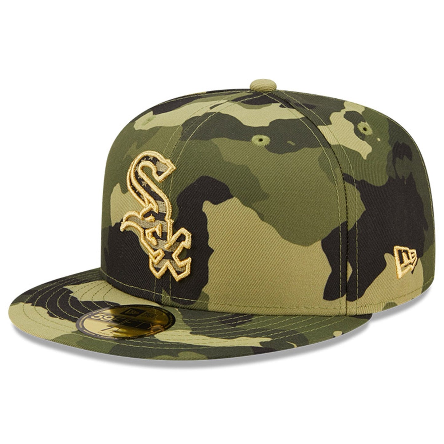 Chicago White Sox New Era 2022 MLB Armed Forces Day On-Field 59FIFTY Fitted Hat - Camo Official Team Hat Sports Fan Cap