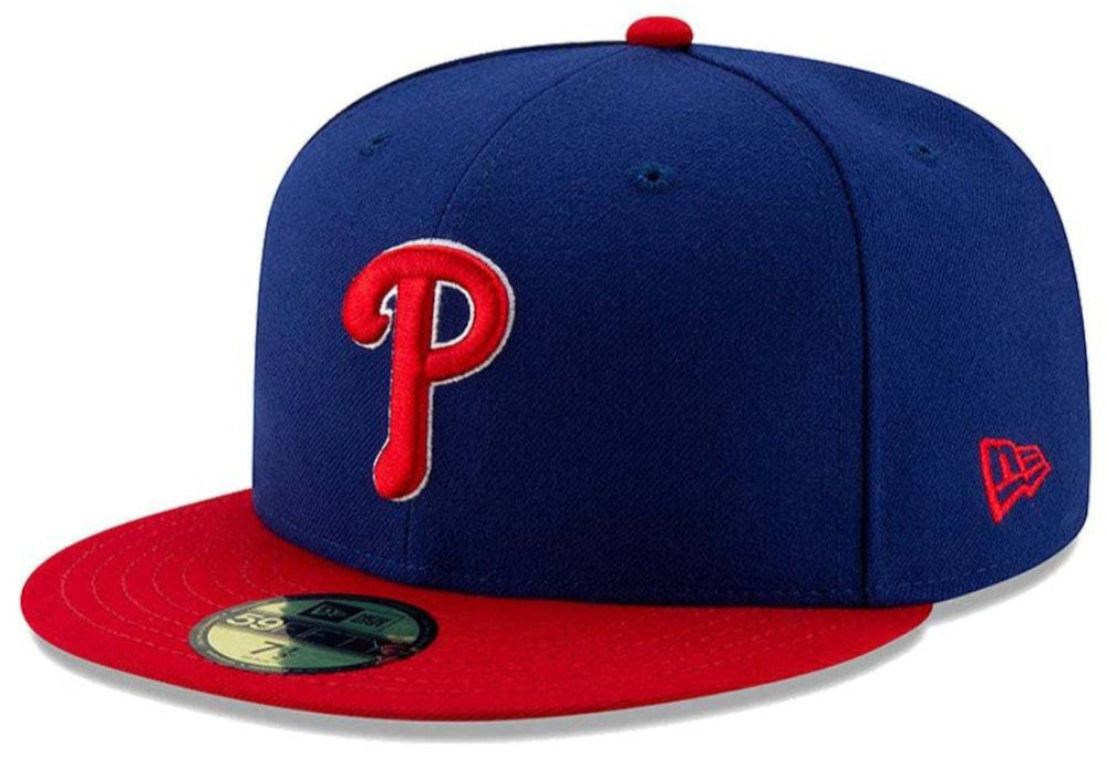 Mens New Era MLB Philadelphia Phillies Authentic On Field Alternate 59FIFTY Hat Official Team Hat Sports Fan Cap
