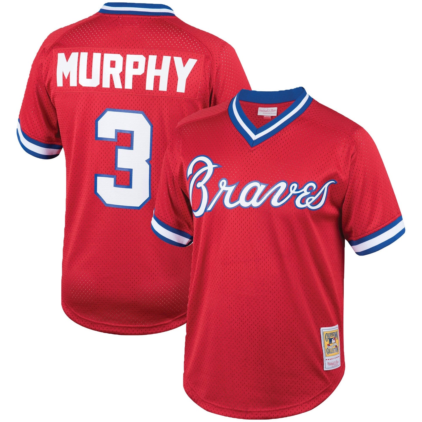Men's Dale Murphy Atlanta Braves Mitchell & Ness Cooperstown Collection Authentic Batting Practice Jersey - Red Official Team Jersey Sports Fan Apparel