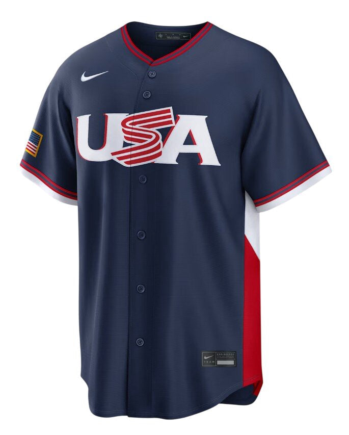 USA World Baseball Classic MLB Road Stadium Jersey Nike Official Team Jersey Sports Fan Apparel