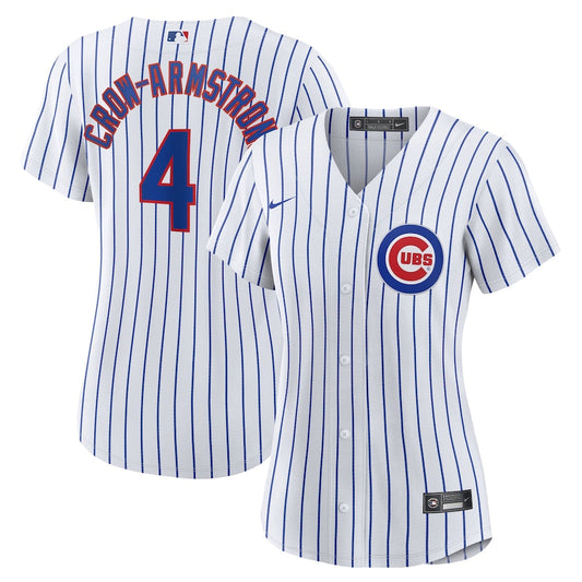 Women's Chicago Cubs Pete Crow-Armstrong Nike White Home Replica Player Jersey Official Team Jersey Sports Fan Apparel