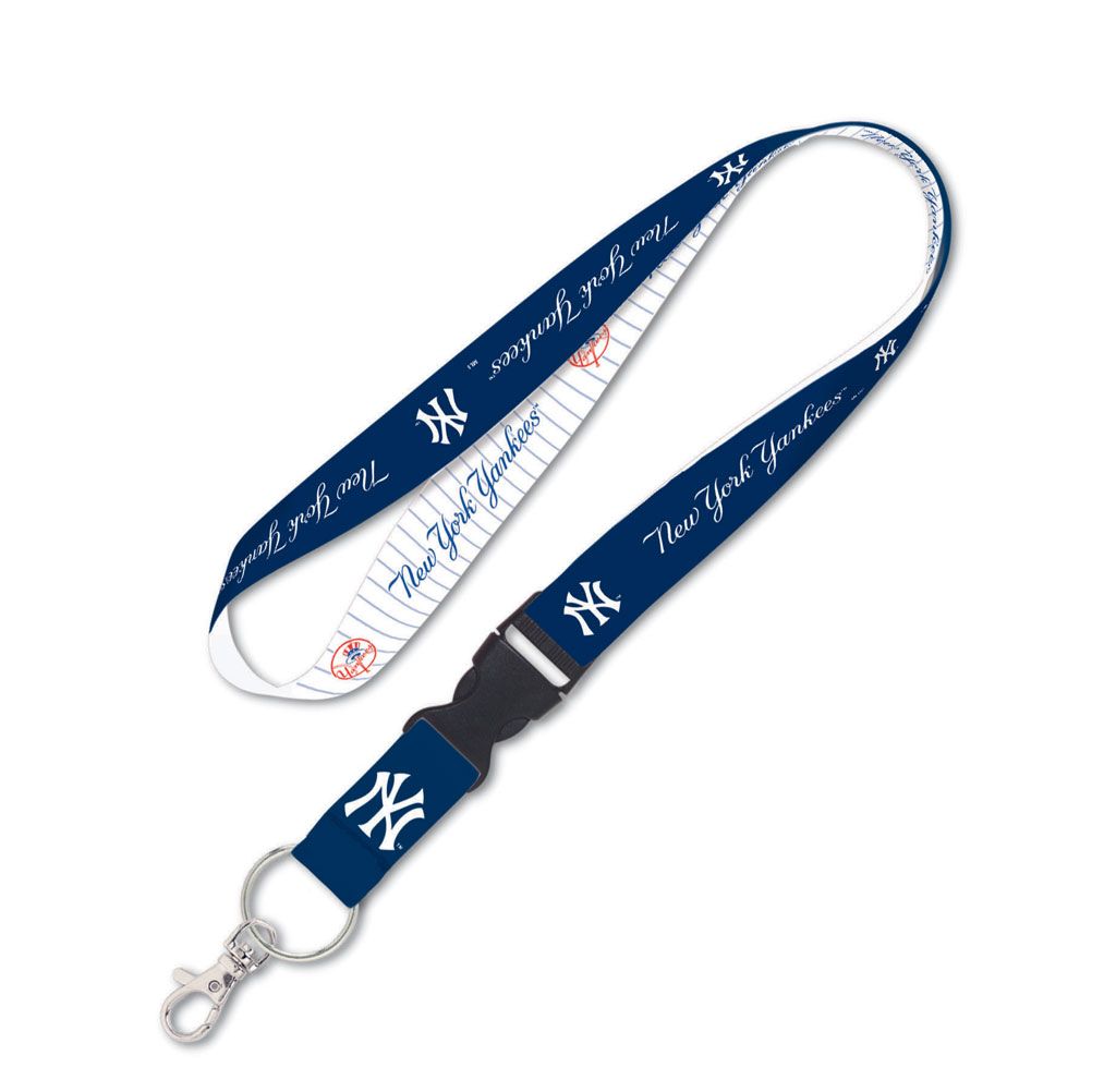New York Yankees 1" Lanyard With Detachable Buckle Official Sports Fan Gear