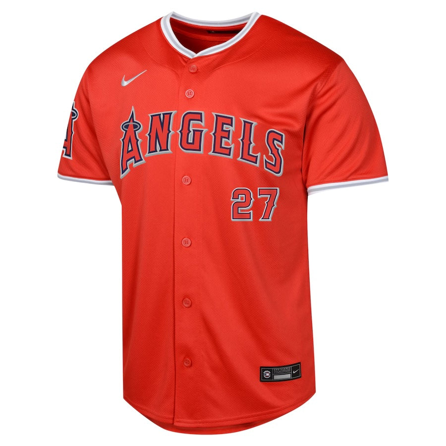 NIKE Youth Mike Trout Los Angeles Angels Red Alternate Limited Jersey Official Team Jersey Sports Fan Apparel